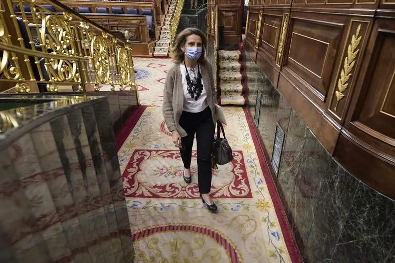 <p> La vicepresidenta tercera y ministra para la Transici&oacute;n Ecol&oacute;gica, Teresa Ribera </p>