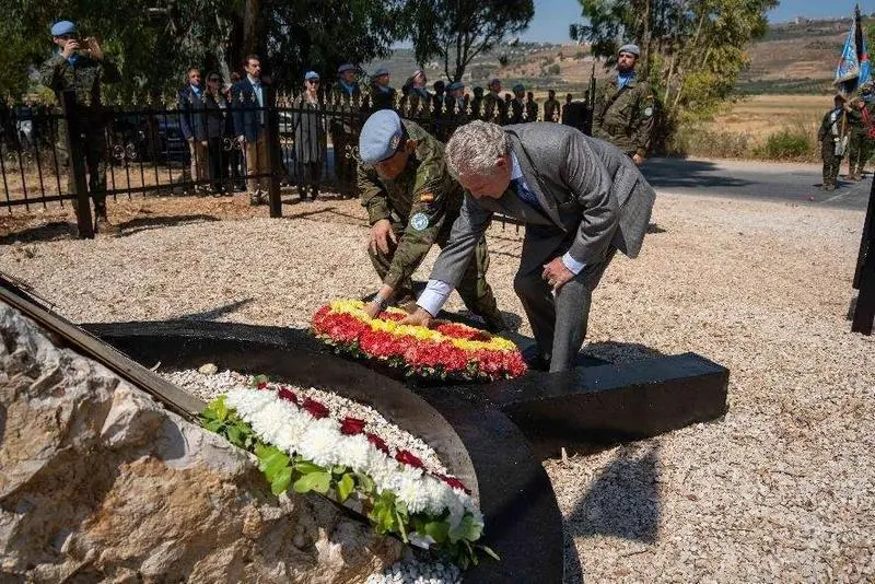 <p> Acto de homenaje a los ca&iacute;dos en Khiam </p>