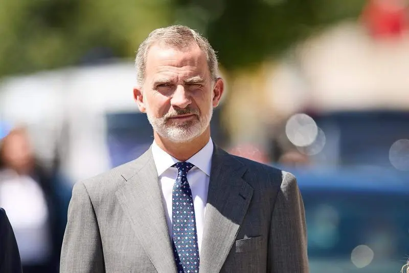 <p> Felipe VI llega a Ermua para asistir al homenaje de Miguel &Aacute;ngel Blanco el 25 aniversario de su asesinato </p>