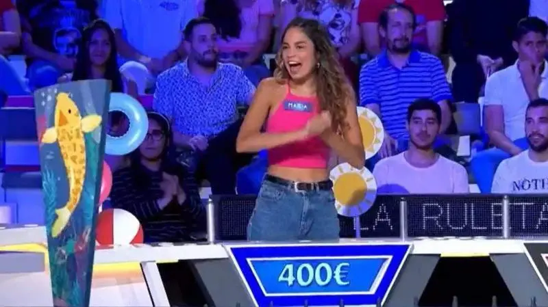 <p> Mar&iacute;a Pons, la concursante de La Ruleta de la Suerte </p>