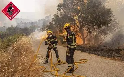 <p> Extinci&oacute;n en la Vall d'Ebo - CONSORCIO BOMBEROS ALICANTE </p>