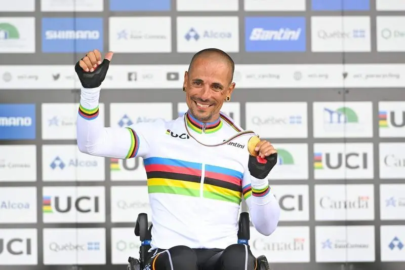 <p> Oro conseguido en el mundial de ciclismo paraol&iacute;mpico </p>