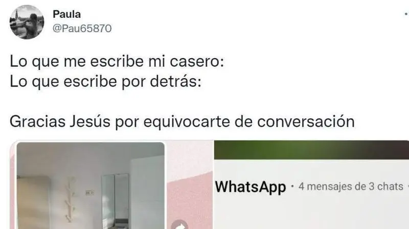 <p> La conversaci&oacute;n de Whatsapp entre ambos </p>