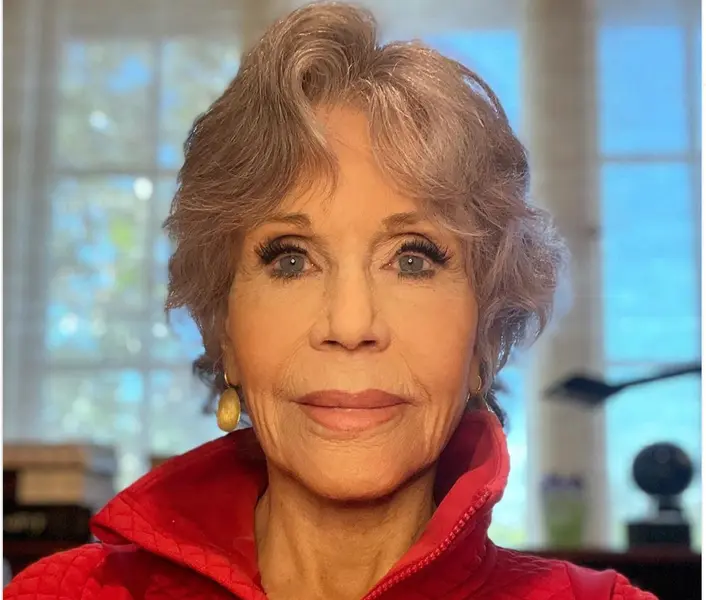 <p> Jane Fonda en la publicaci&oacute;n del anuncio del c&aacute;ncer </p>