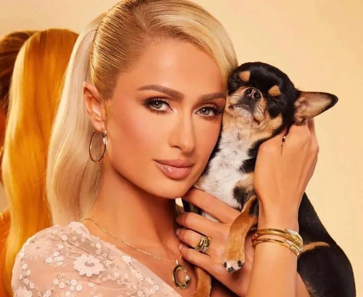 <p> Paris Hilton con su perra Diamond Baby via Instagram </p>