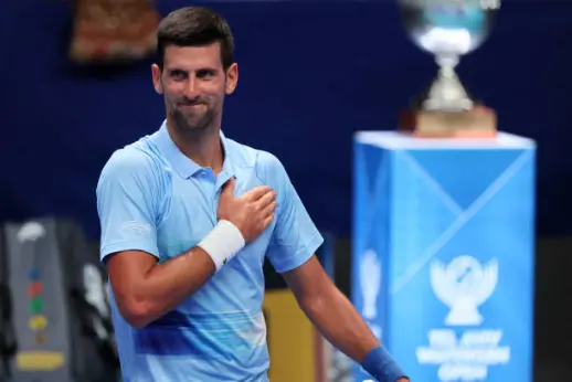 <p> Djokovic en Tel Aviv </p>