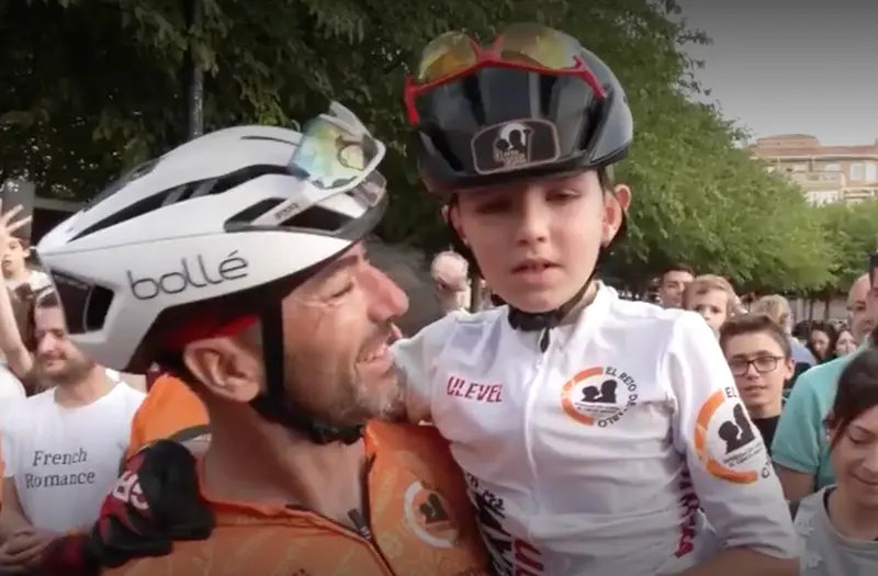 <p> Jos&eacute; Luis y Pablo al llegar a la meta </p>