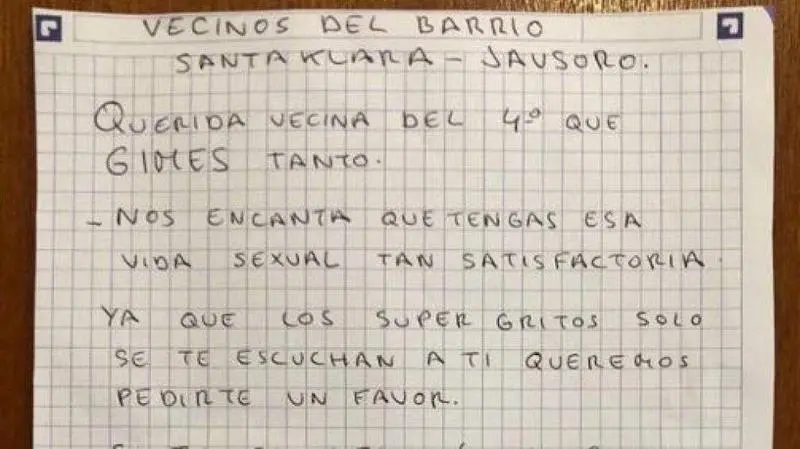 <p> Una captura del cartel vecinal </p>