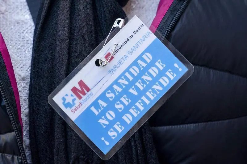  Tarjeta de Sanidad en la protesta 