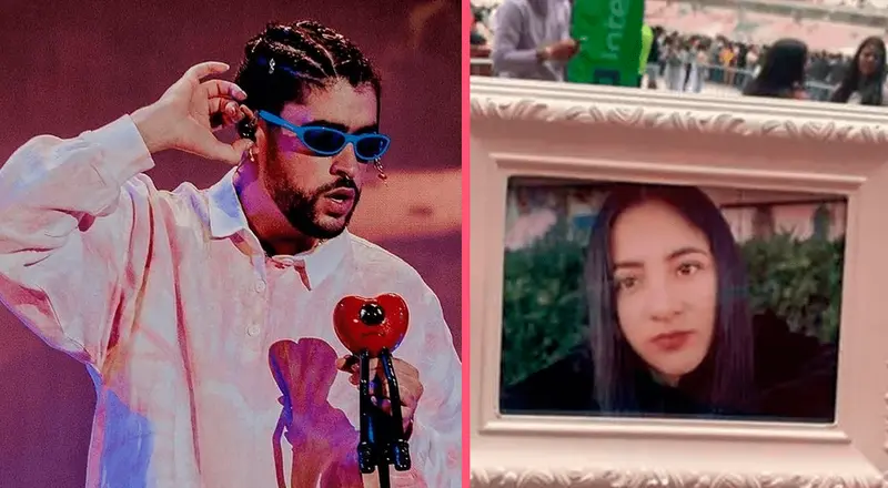  Madre asiste a un concierto de Bad Bunny con la foto de su hija fallecida 