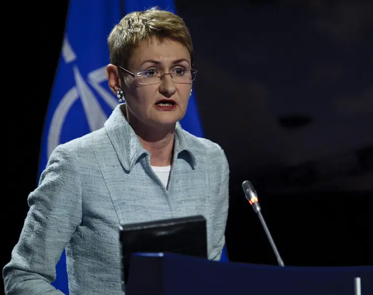  Archivo - La portavoz de la OTAN, Oana Lungescu. - W80 / ZUMA PRESS / CONTACTOPHOTO - Archivo 