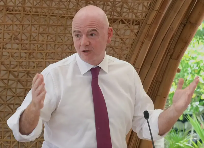  Gianni Infantino, presidente de la FIFA, en su discurso ante el G20 