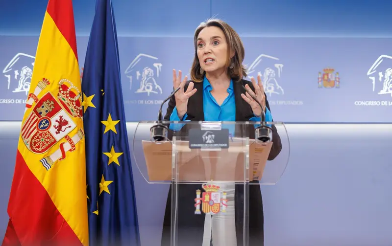  La secretaria general del PP, Cuca Gamarra, interviene en una rueda de prensa posterior a la Junta de Portavoces, a 20 de diciembre de 2022, en Madrid (Espa&ntilde;a). - Alejandro Mart&iacute;nez V&eacute;lez - Europa Press 