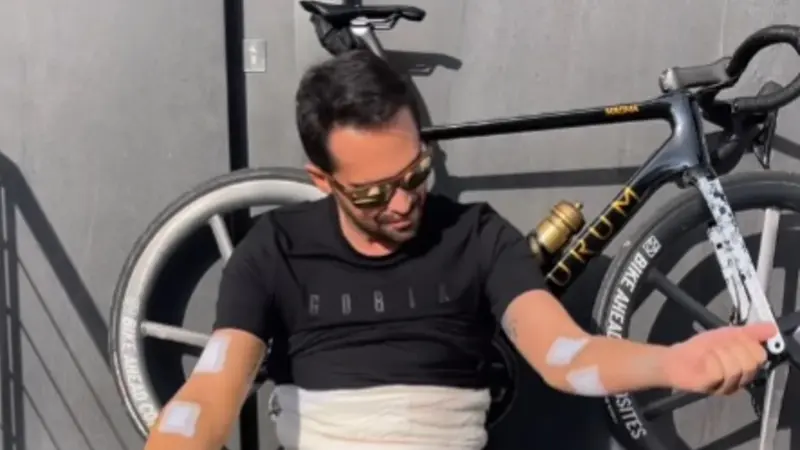  Alberto Contador en el v&iacute;deo de sus redes sociales 