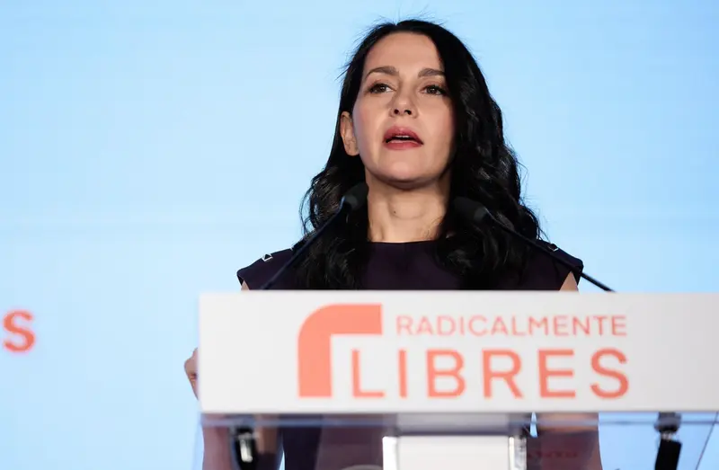  La hasta ahora presidenta nacional de Ciudadanos, In&eacute;s Arrimadas, interviene en la celebraci&oacute;n de la VI Asamblea General de Ciudadanos (Cs), en La Nube de Pastrana, a 14 de enero de 2023, en Madrid (Espa&ntilde;a). - Jes&uacute;s Hell&iacute;n - Europa Press 
