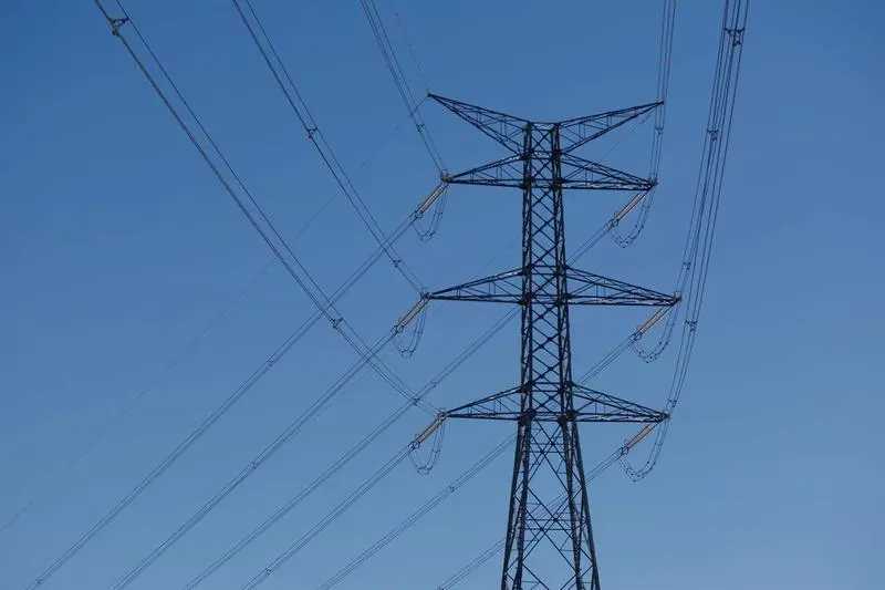  Vista de una torre de alta tensi&oacute;n 