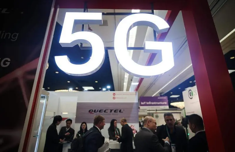  Logo de 5G en el CES de Las Vegas 