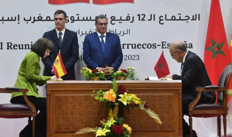  La ministra de Ciencia e Innovaci&oacute;n, Diana Morant y el ministro de Educaci&oacute;n Superior, Investigaci&oacute;n Cient&iacute;fica e Innovaci&oacute;n marroqu&iacute;, Abdellatif Miraoui, firman un acuerdo para la realizaci&oacute;n de proyectos conjuntos en I+D+I, en el marco de la XII RAN. - MINISTERIO DE CIENCIA E INNOVACI&Oacute;N 