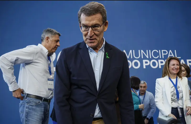  El presidente del Partido Popular, Alberto N&uacute;&ntilde;ez Feij&oacute;o, durante la 26 Intermunicipal del PP, a 4 de febrero de 2023, en Valencia, Comunidad de Valencia (Espa&ntilde;a). - Rober Solsona - Europa Press 