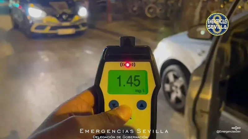  Imagen del alcohol&iacute;metro marcando 1.45 