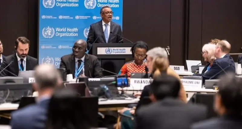  Archivo - Discurso inaugural del director general de la Organizaci&oacute;n Mundial de la Salud (OMS), Tedros Adhanom Ghebreyesus, en el 152&ordm; Consejo Ejecutivo de la OMS. En Ginebra (Suiza), a 30 de enero de 2023. - OMS - Archivo 