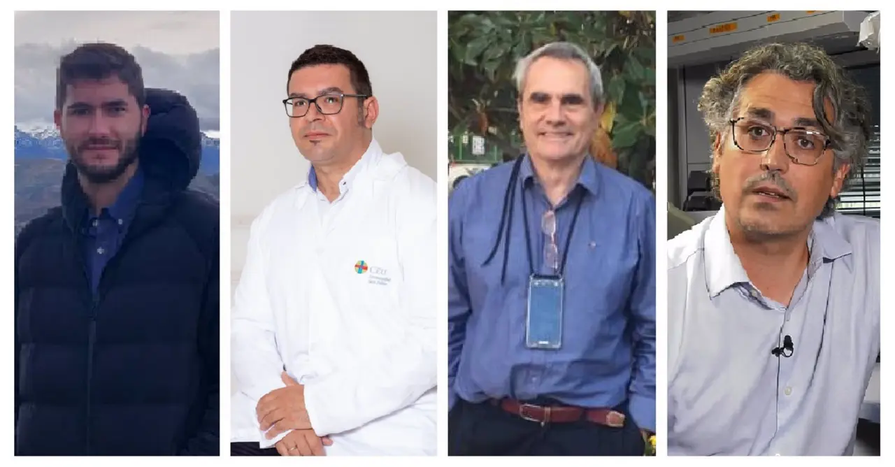  De izquierda a derecha: Javier Arranz-Herrero, Estanislao Nistal Vill&aacute;n, Jes&uacute;s Presa y Jordi Ochando, coordinador de la Unidad de Inmunolog&iacute;a y Trasplantes del CNM-ISCIII, autores de la investigaci&oacute;n. - ISCIII 