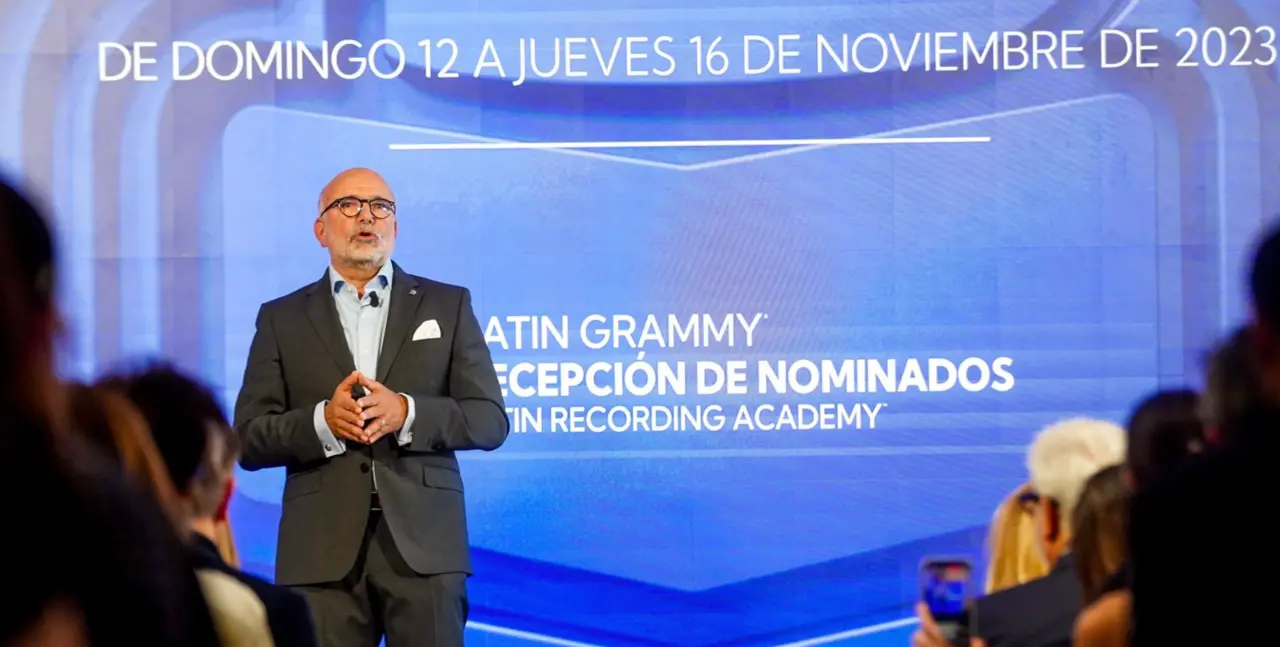  Archivo - El CEO de la Academia Latina de Grabaci&oacute;n, Manuel Abud, anuncia que los Premios Grammy Latinos 2023 se celebrar&aacute;n el 16 de noviembre en el Fibes de Sevilla - EUROPA PRESS/EDUARDO BRIONES - Archivo 