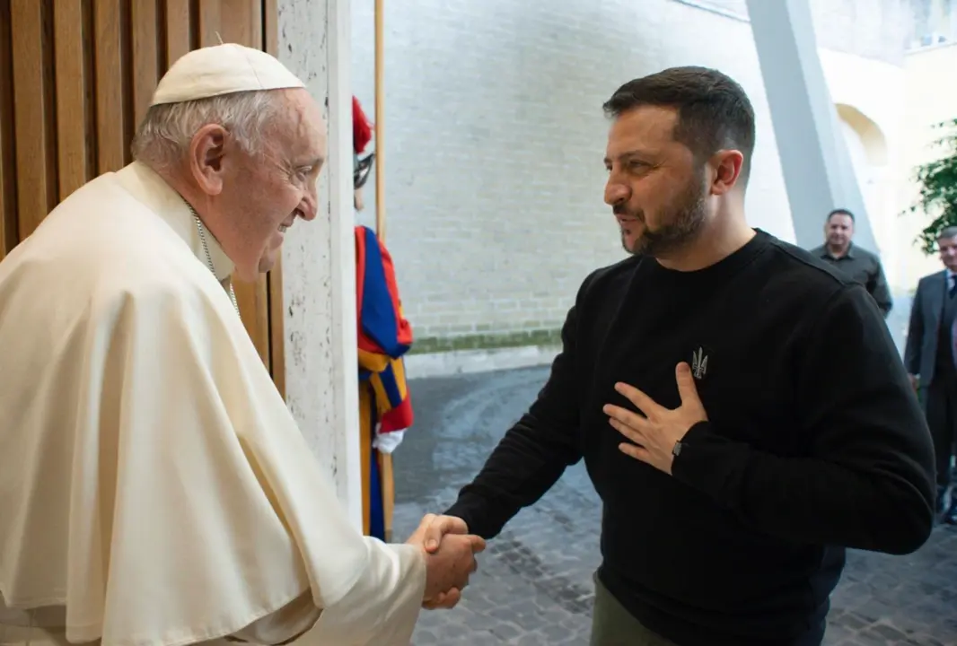  El Papa y el presidente de Ucrania, Volodomir Zelensky, se re&uacute;nen en el Vaticano - Embajada de Ucrania ante la Santa Sede 