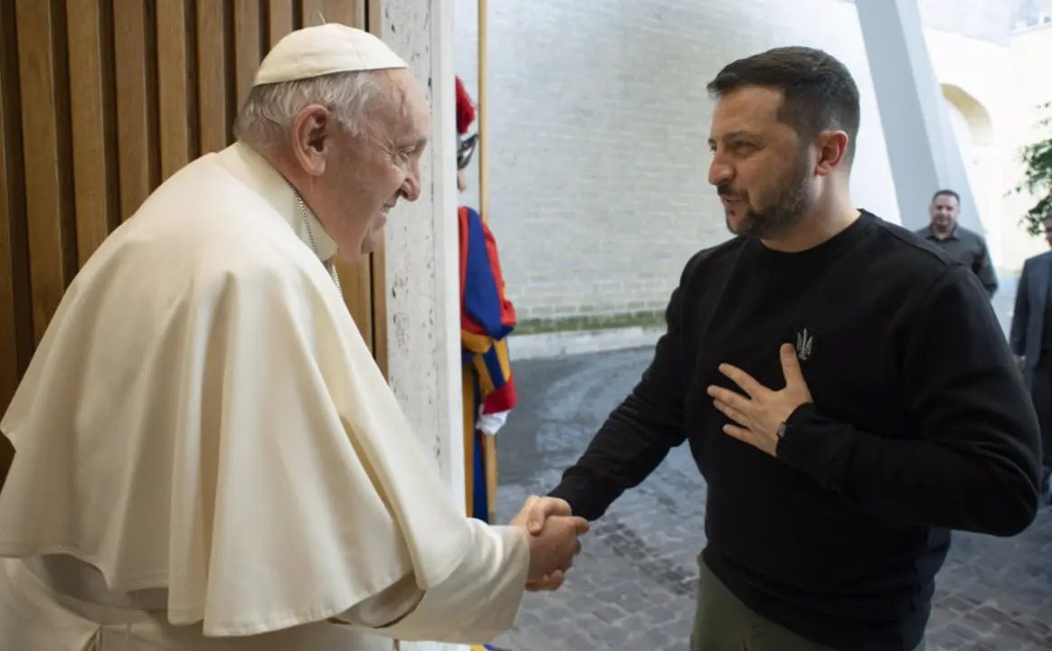  El Papa y el presidente ucraniano, Volodomir Zelenski - -/Ukrainian Presidency/Dpa 