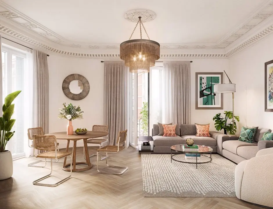  Archivo - Interior de una vivienda en la Gran V&iacute;a de Madrid, comercializada por Knight Frank. - KNIGHT FRANK - Archivo 