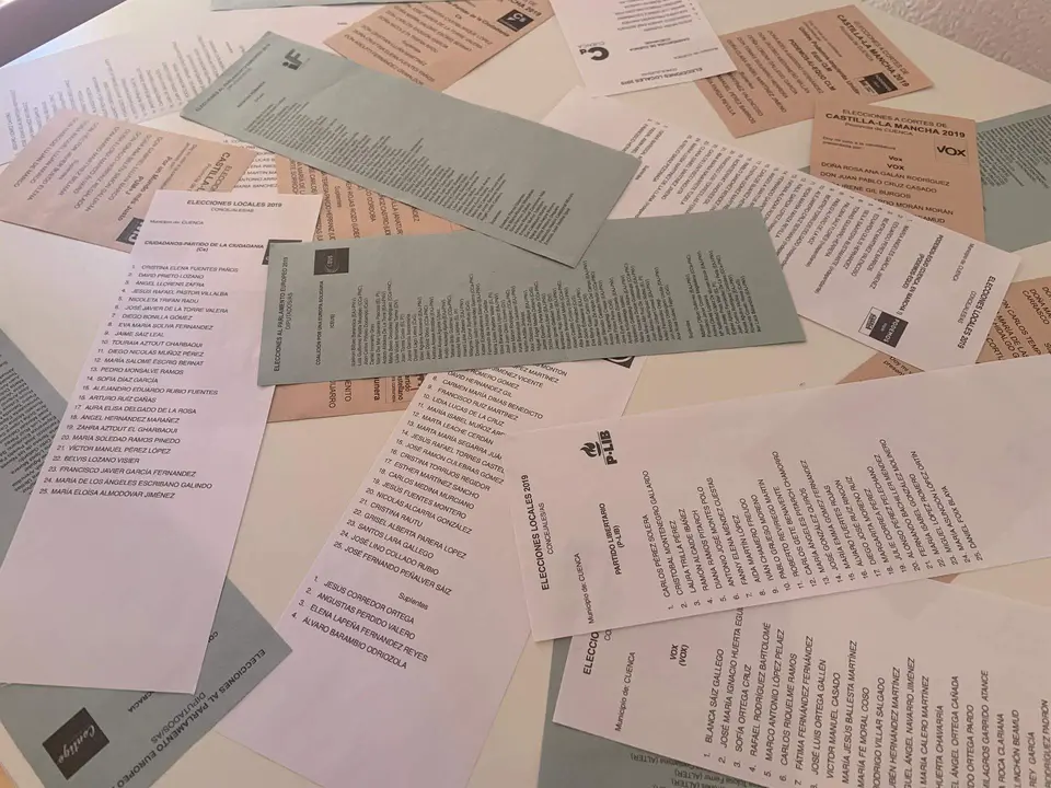  Papeletas para elecciones municipales 