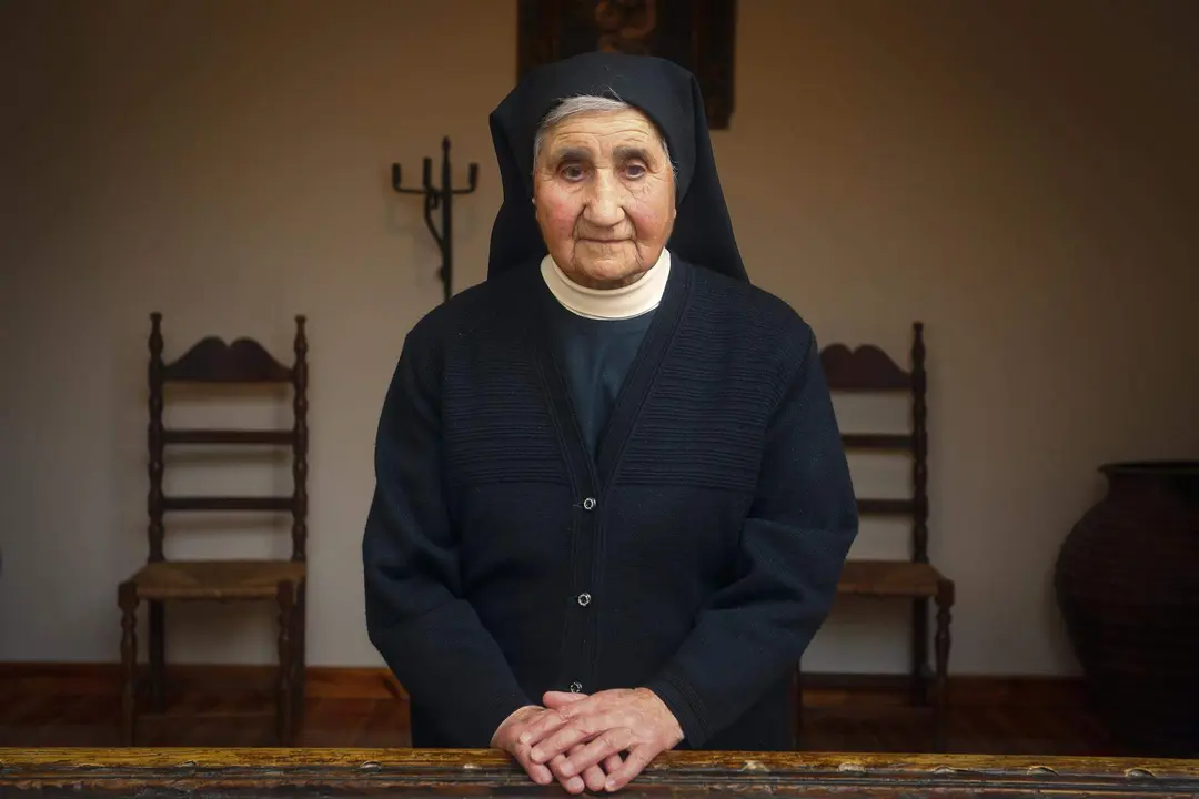  Sor Mar&iacute;a Caridad en el convento de Santa Mar&iacute;a de Carrizo, donde se mantuvo 84 a&ntilde;os co monja de clausura 