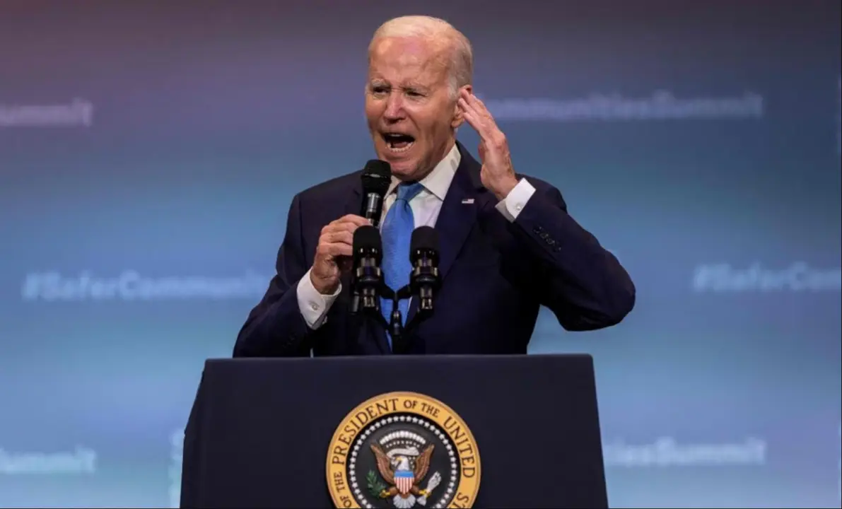  Joe Biden durante su discurso sobre el control de armas 