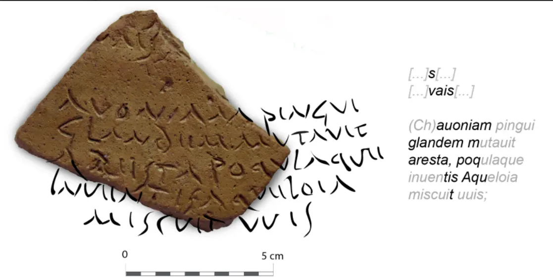  Fragmento del &aacute;nfora de aceite encontrada de la B&eacute;tica 