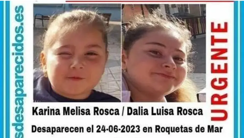  Desaparecidas dos menores de cuatro y nueve a&ntilde;os de edad en Roquetas de Mar (Almer&iacute;a) desde el pasado s&aacute;badoSOS DESAPARECIDOS26/6/2023SOS DESAPARECIDOS 