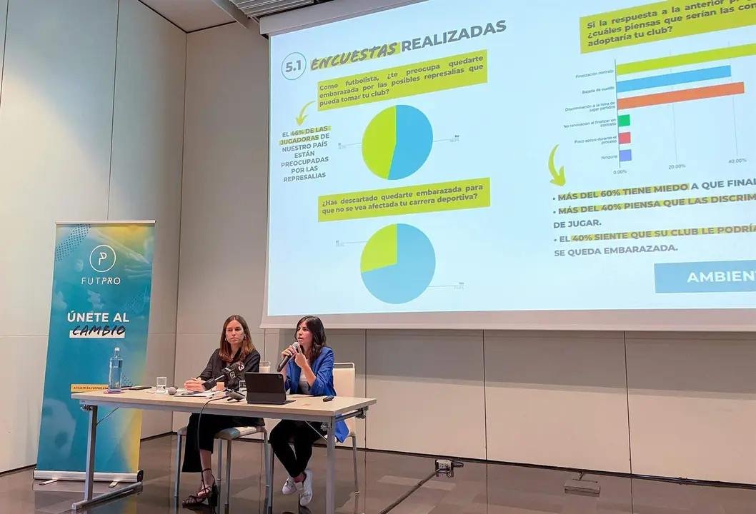  Presentaci&oacute;n del estudio de FUTPRO sobre maternidad en el f&uacute;tbol femenino profesional, en Barcelona 