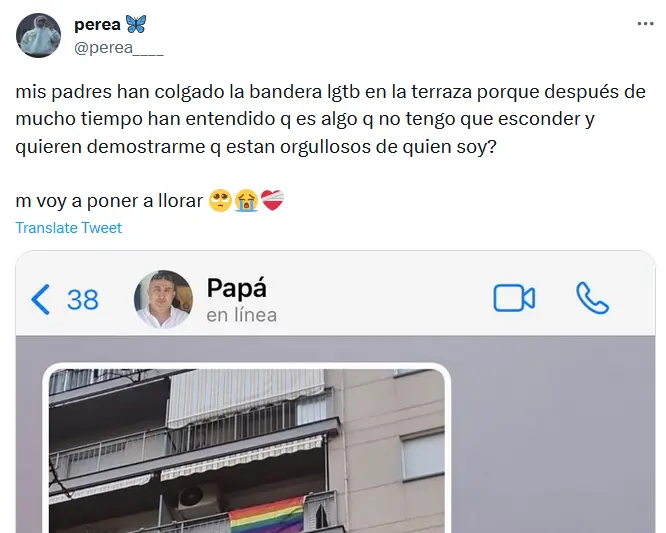  Su padre se muestra orgulloso de &eacute;l.perea____/ TWITTER 