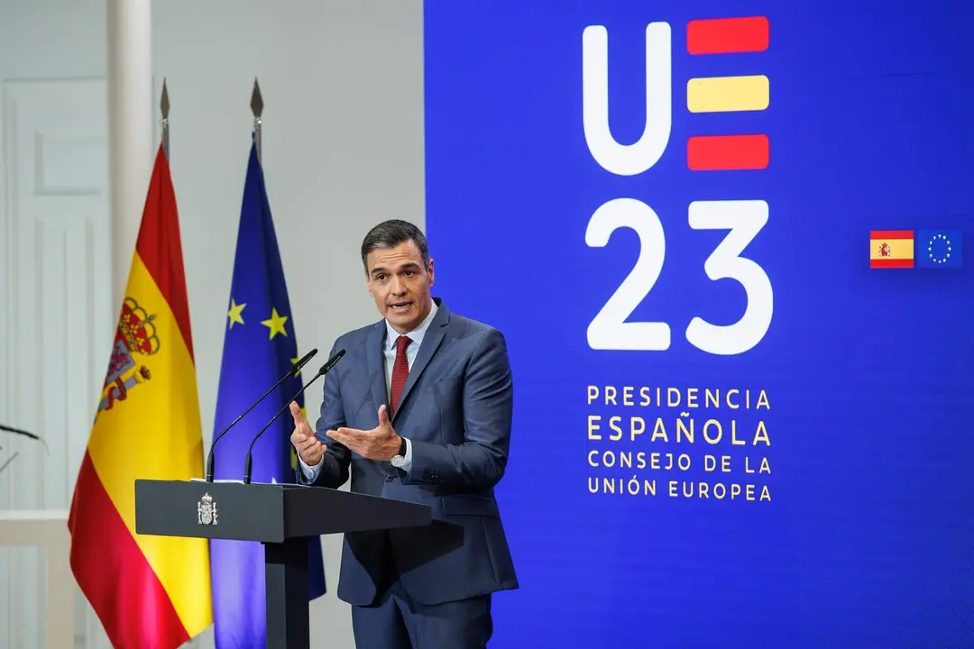  El presidente del Gobierno, Pedro S&aacute;nchez, presenta las prioridades de la Presidencia espa&ntilde;ola del Consejo de la UE 