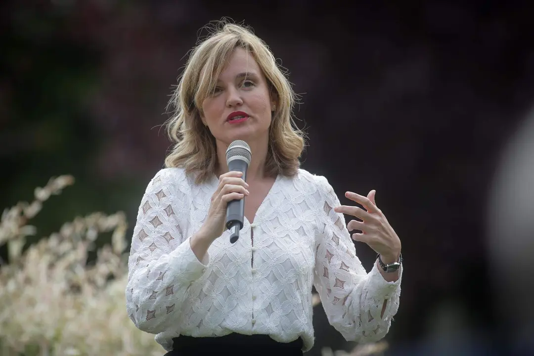  La ministra de Educaci&oacute;n y Formaci&oacute;n Profesional, Pilar Alegr&iacute;a, interviene durante su visita a las instalaciones del Centro de Emprendemento e Innovaci&oacute;n del Ayuntamiento 