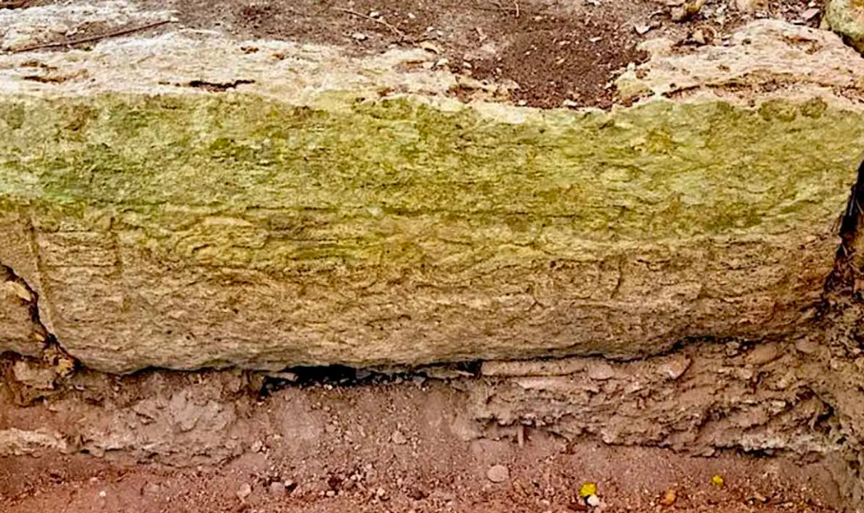  Inscripci&oacute;n maya en una piedra 