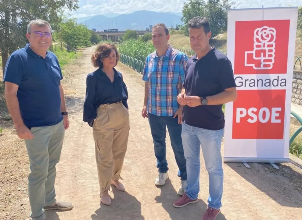  Los candidatos del PSOE al Congreso por Granada Carmen Calvo, Jos&eacute; Antonio Montilla y Manuel Garc&iacute;a Cerezo, y el candidato al Senado Alejandro Zubeldia - PSOE GRANADA 