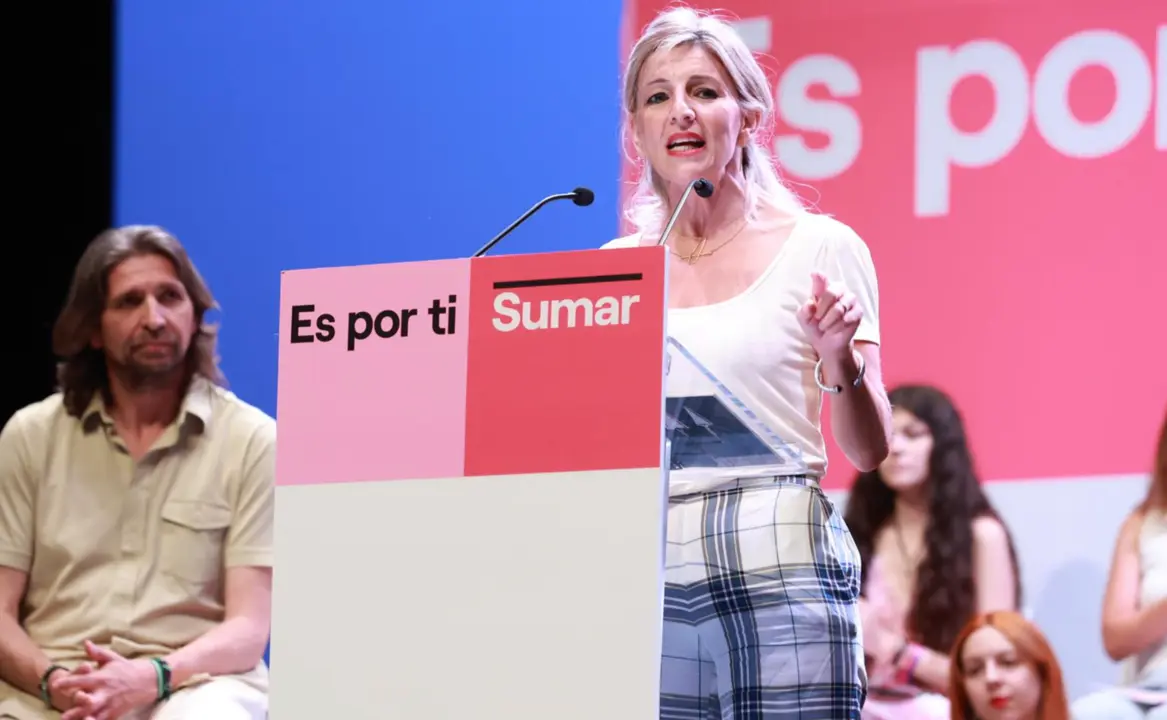  La candidata de Sumar a la Presidencia el Gobierno, Yolanda D&iacute;az, interviene durante un acto p&uacute;blico para las elecciones del 23J en el Cartuja Center City, a 9 de julio de 2023 en Sevilla, (Andaluc&iacute;a, Espa&ntilde;a). - Roc&iacute;o Ruz - Europa Press 
