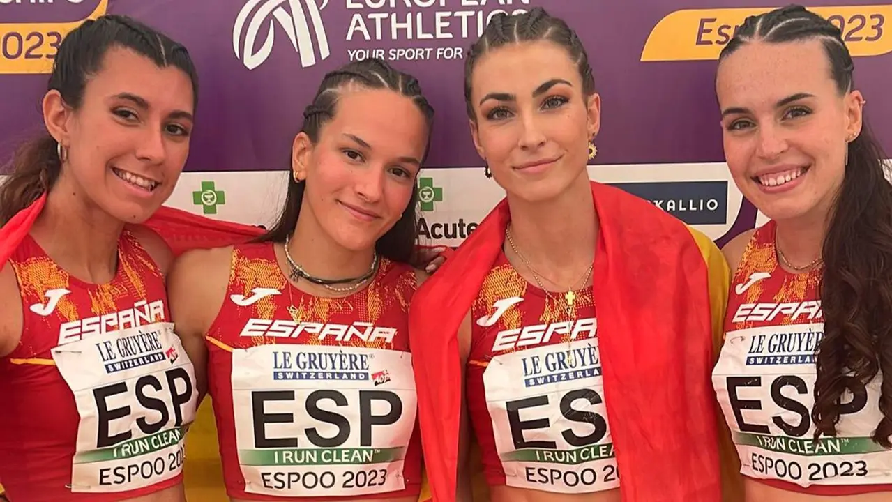 Las atletas que le dieron a Espa&ntilde;a el bronce en el Europeo sub23 
