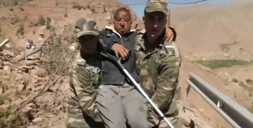  Captura de v&iacute;deo hecha del v&iacute;deo del rescate de Marruecos 