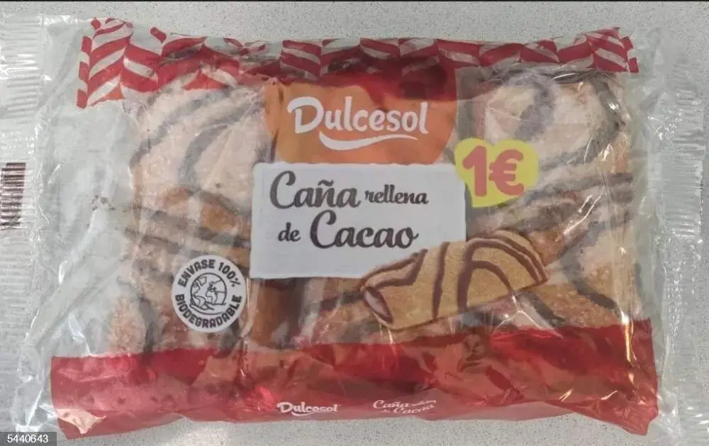  Ca&ntilde;as de cacao Dulcesol sin etiquetado de leche 