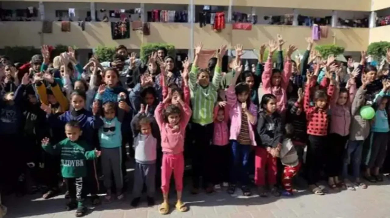  Ni&ntilde;os palestinos en la franja de Gaza 