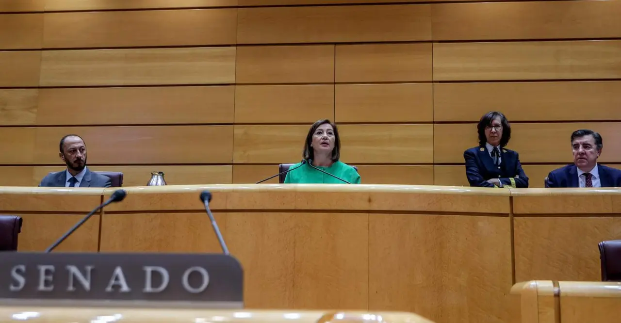  La presidenta del Congreso, Francina Armengol, durante un pleno extraordinario del Congreso de los Diputados en el Palacio del Senado, a 16 de enero de 2024, en Madrid (Espa&ntilde;a). - Ricardo Rubio - Europa Press 