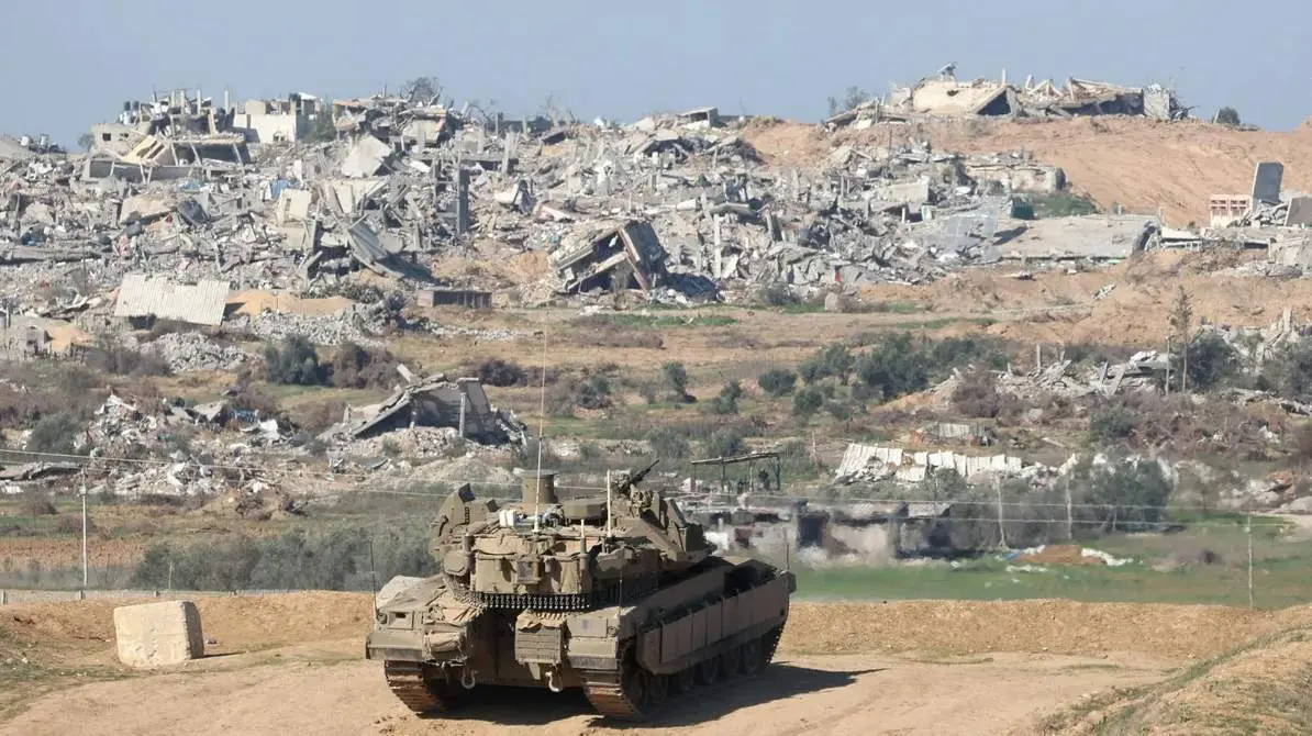  Imagen de tanques israel&iacute;es en Gaza. 