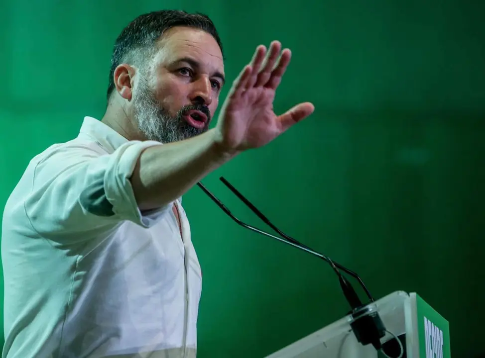  Archivo - El presidente de Vox, Santiago Abascal, interviene durante el acto de clausura de la Asamblea General del partido, en el Recinto Ferial de IFEMA MADRID, a 24 de junio de 2023, en Madrid (Espa&ntilde;a). - Ricardo Rubio - Europa Press - Archivo 