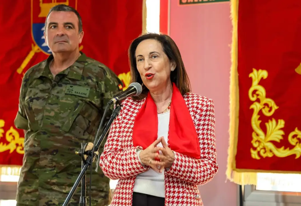  La ministra de Defensa, Margarita Robles, interviene durante su visita a la Brigada &lsquo;Canarias&rsquo; XVI, ubicada en la base militar 'General Alem&aacute;n Ram&iacute;rez', a 5 de febrero de 2024, en Las Palmas de Gran Canaria, Gran Canaria, Canarias, (Espa&ntilde;a) - Europa Press 
